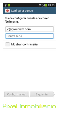 configurar mi cuenta de correo en Android