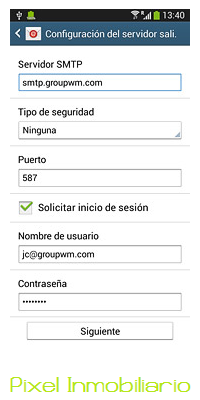configurar mi cuenta de correo en Android